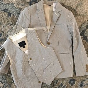 J.Crew “Crewcuts” Ludlow pinstripe seersucker suit
